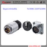 Circular Cable Power Waterproof Connectors Yw20 with 4 Pins