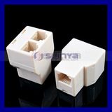 6p4c Rj11 Splitter Telephone Adapter Connector 1-to-2 Female-Female Connector Rj11 Coupler