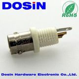 Straight BNC Female White Plastic Coaxial Connector