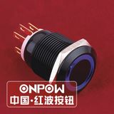 ONPOW 19mm Circle Illuminated Spdt Stainless Steel Push Button Switch (LAS1GQ-11E/A) (Dia. 19mm) (CE, CCC, RoHS, REECH)