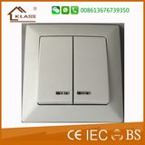 European Style High Quality Two Gang Two Way Wall Switch