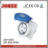 IP44 3p 32A Electrical Industrial Panel Mounted Socket