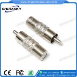 CCTV Zinc Alloy Male RCA to Female F Connector (CT5030)