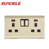 Light Indicator Muti-Function Aluminum Plate Switched Socket