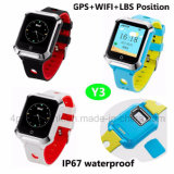 Waterproof Kids/Child Portable GPS Tracker Watch with Sos Button Y3