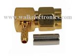 SMA Male Right Angle Connnector, SMA Male Right Angle Connector for Rg174 Cable, Rg316 Cable, LMR100 Cable, Gold Plated