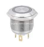 19mm Short Body Stainless Steel Momentary Normal Open Push Button Switch Ls19