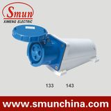 63A 125A Blue 3pin Wall Mounting Socket, Industrial Socket IP67, PA66 220-415V