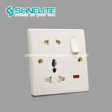 13A 5pins Multi-Function Wall Socket 1 Gang Switched Socket