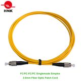 FC/PC-FC/PC Fiber Optic Patch Cable, Singlemode, Simplex, Yellow, 3.0mm, Custom Length