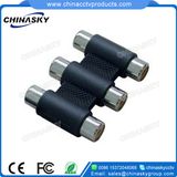 3 RCA Female AV Cable Connector for CCTV Camera (CT5033)