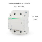 2p 100A Ict Household Modular DIN Rail AC Contactor