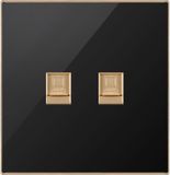 British Standard Double Internet/Double Telephone/Telephone+Internet Socket Flat (N2)