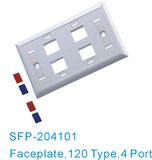 120 Type, 4 Port, Faceplate