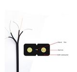 1 Core 2 Core 4 Core Indoor FTTH Drop Fiber Optic Cable for Local Area Network