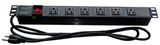 1u Alluminum Alloy Power Strip Socket with 6-Way U. S. Socket