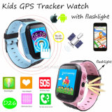 Sos Button Flashlight GPS Tracker Watch with Forbidden in Class D26