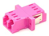 LC/PC Duplex Magenta Fiber Optic Adapter