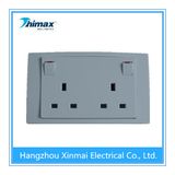 PC406wh 13A 2 Gang Switched Socket, Single Pole