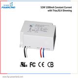 52W 1.3A Constant Current Triac/Elv Dimmable LED Power Supply