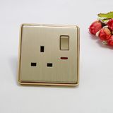 UK Standard 1gang Switched Socket with Neon