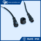 Certified M15 2 Pin Black Cable with Male and Female Connector