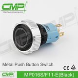 CMP 16mm Black Metal Push Button Switch