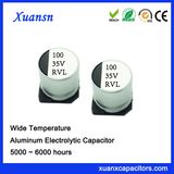 Hot Sale 100UF 35V Long Life SMD Electrolytic Capacitor