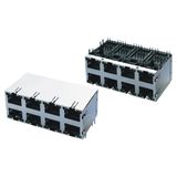 RJ45 Connector with 90 Degree LEDs Spring Type 2