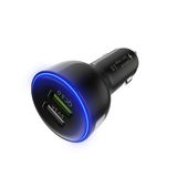 15W Unique Design QC3.0 2 USB Port Car Charger for iPhone