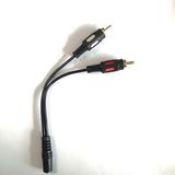 3.5mm Female to 2 RCA Male Audio Y Cable