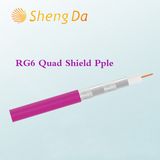 High Quality Professional 75 Ohm RG6 Quad Shield Coaxial Cable