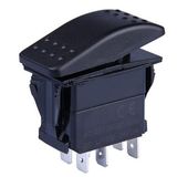 6 Pin Dpdt Marine Boat Waterproof Rocker Switch on-off-on Without Light