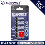 1.5V China Factory Zinc Carbon Battery Wholesale Price (R6-AA 16PCS)