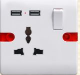 British Standard 13A USB Switched Socket F