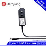 Vertical Type DOE VI Us Plug AC DC Power Adapter 12V 1500mA