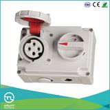 16A Waterproofing Female Socket with Switch and Mechanical Interlock