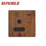 The High Grade PC Wooden Color 15A Switched Socket