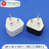 Dual Port UK Plug 5V 2A Portable Phone Charger with Ce/GS/BS