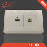 Hot Sale South American Internet Socket Wall Switch USB Socket