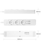 Wireless WiFi Smart Power Strip Smart Home Power Strip with 5 Outlets Work with Amazon Alexa Remote Controlled