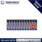 1.5V China Factory Zinc Carbon Battery Wholesale Price (R03-AAA 24PCS)