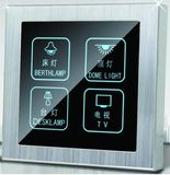 Hotel Electronic Touch-Screen Wall Switch (TSS-S4PS)