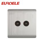 Sliver Color Stainless Steel TV Socekt and Satellite Socket