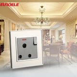 High Quality Stainless Steel Switched 15A Power Socket