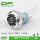 22mm Waterproof Push Button Switch (MP22S/F11-BK)