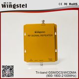 2018 Hot Sale Tri Band Signal Amplifier 900/1800/2100MHz Signal Repeater for Cellphone