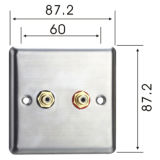 Stainless XLR Wall Plate, Wall Socket (9.2029)