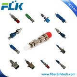 Sc/LC/FC/St/Mu/MTRJ/MPO Simplex/Duplex/Quad Singlemode/Multimode/Om3/Om4 Female to Male Hybrid Fiber Optic Adapter