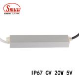 Smun 20W 5V 4A IP67 Waterproof Constant Voltage LED Driver